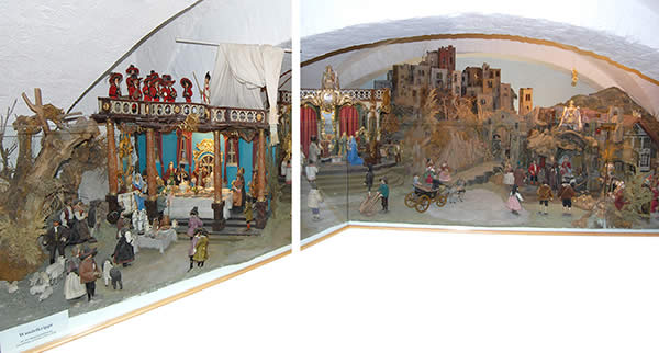 Originalfotos der Wandelkrippe im Erdgeschoss der Herzogsburg Braunau