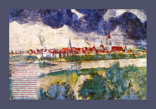 Fotomontage beleuchtetes LED Motivbild Herzogsburg