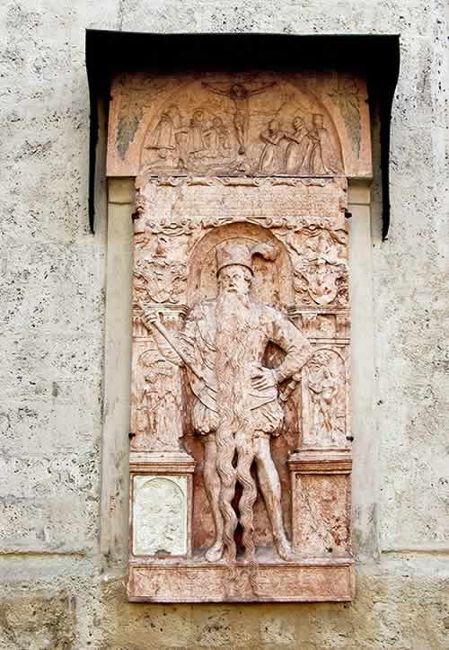 Originalfoto Epitaph Hans Staininger an der Stadtpfarrkirche