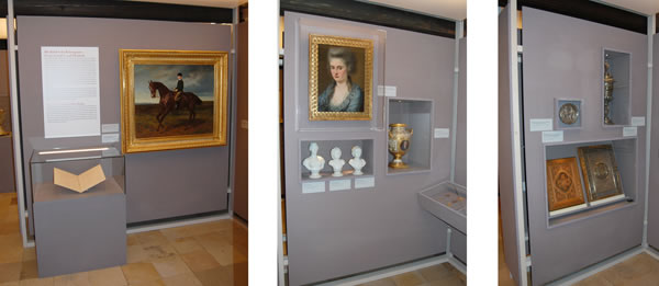 Originalfotos der drei Vitrinenteile