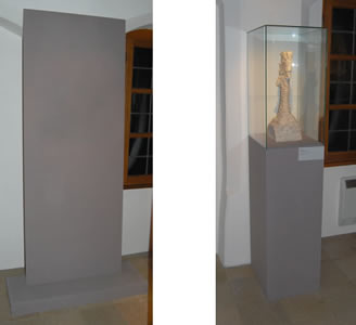 Originalfotos der beiden Vitrinenteile